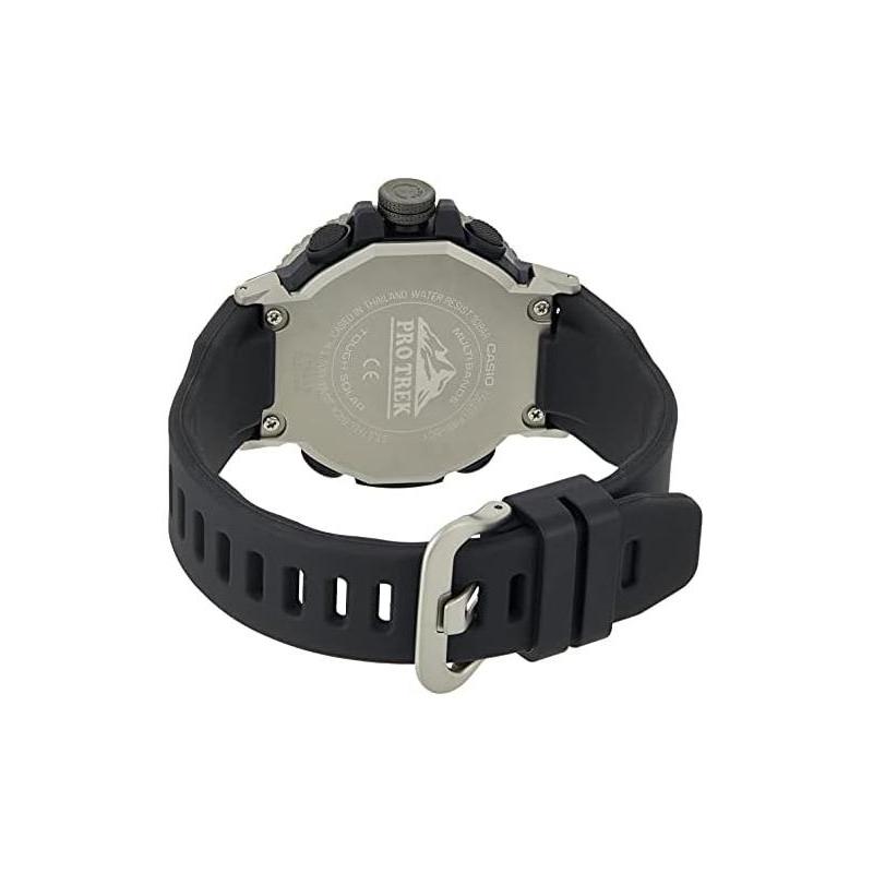 Casio PRO TREK Series-Disc Dual Display Series Intelligent Six Bureau Radio Wave Solar Powered Outdoor Mountaineering Waterproof Sports PRW-50Y-1B