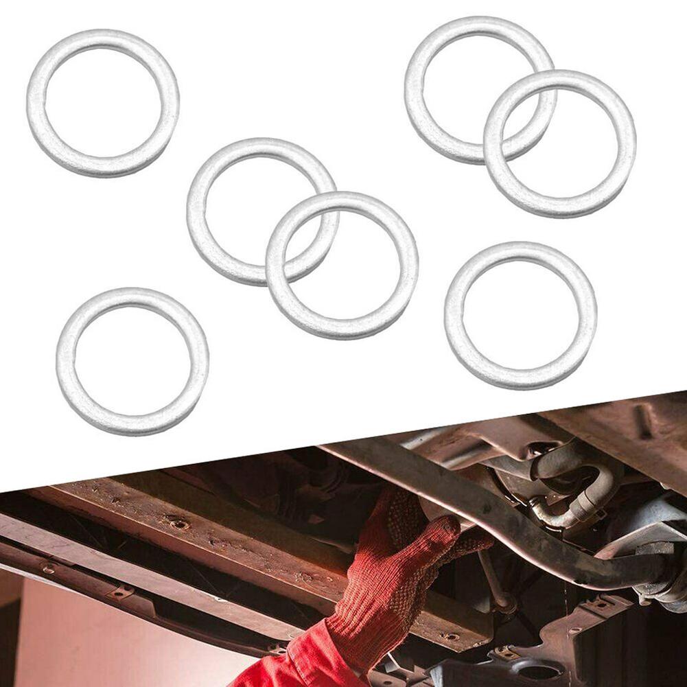 Car Engine Oil Crush Washer Aluminum Alloy Automotive Oil Drain Plug Gasket Seal 90430-18008 for Toyota Runner Avalon Camry