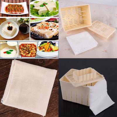 Portable  Diy Soy Pressing Mould Kitchen Tool Set Universal Tofu Maker Press Mold Kit   Cheese Cloth
