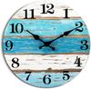 12 Zoll Stille Wanduhr Blaue Ozean Stil Dekorativ Batteriebetrieben für Wohnzimmer Küche Schlafzimmer 03