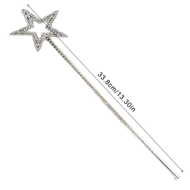 Butterfly Wing and Star Wand Set Cosplay Fairies Wing and Wand Butterfly Dress up Outfit for Girl Christmas Masquerades