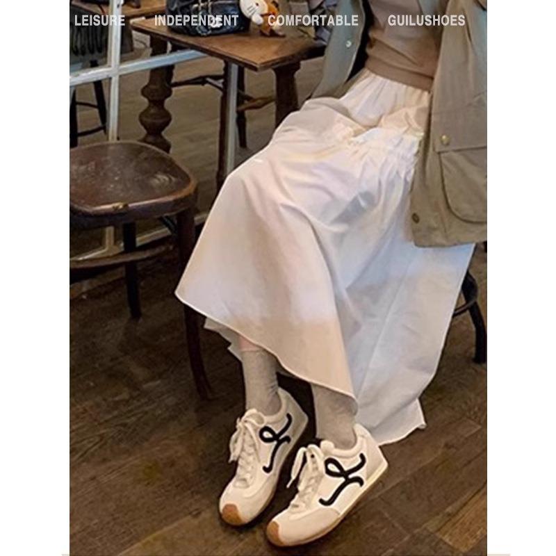 Retro Women's Spring Style Color Matching Lace-up Comfortable Casual Sports Running Shoes Wear-resistant Trend