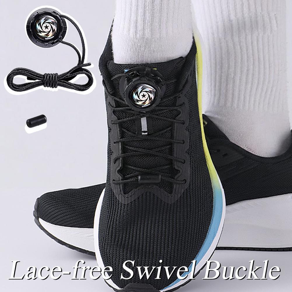 Lacci per Scarpe con Fibbia Girevole a Rilascio Rapido | Lacci Elastici Senza Nodo con Bloccaggi a Capsula | Facili da Installare per Sport e Uso Quotidiano