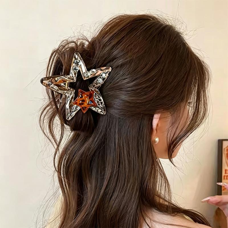 Iridescent Hair Claw Clip Heavy Duty Strong Hold Stylish Hair Clamp for Women Thick Hair Banquet Travel Daily Wear