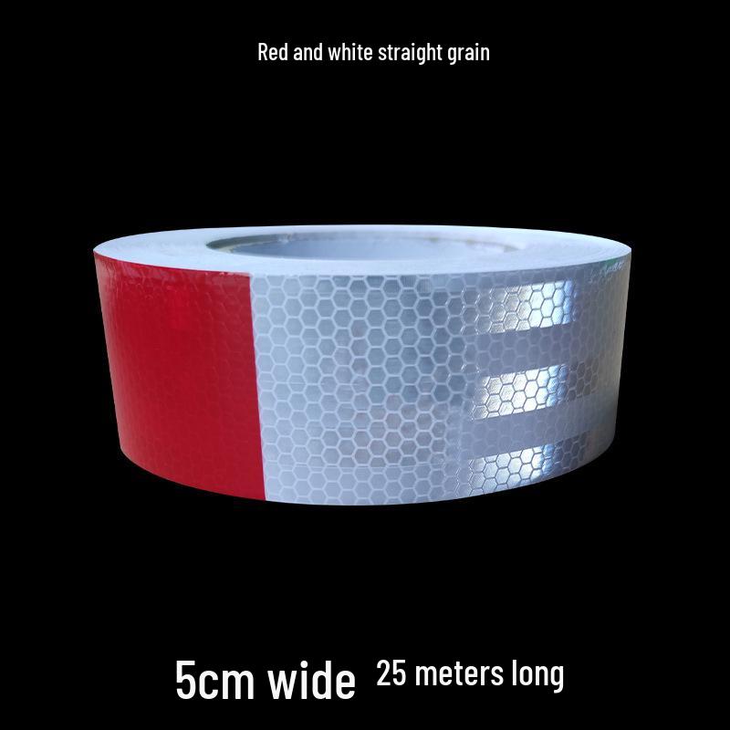 5cm Black Yellow Reflective Honeycomb Arrow Warning Tape Car Sticker