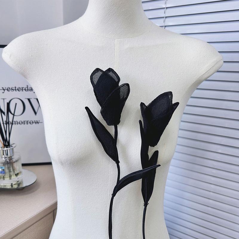 2 ks DIY Květ Magnólie Oblečení Nášivka Doplňky Svetr Šaty Dekorace Aplikace