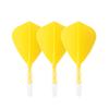 CUESOUL ROSTAK57 T19 Series Mixed Shaft Integrated Kite Shape Set of 3 Two-Tone Dual-Material Flights, Series, (Yellow) CS-AK57FZ7M