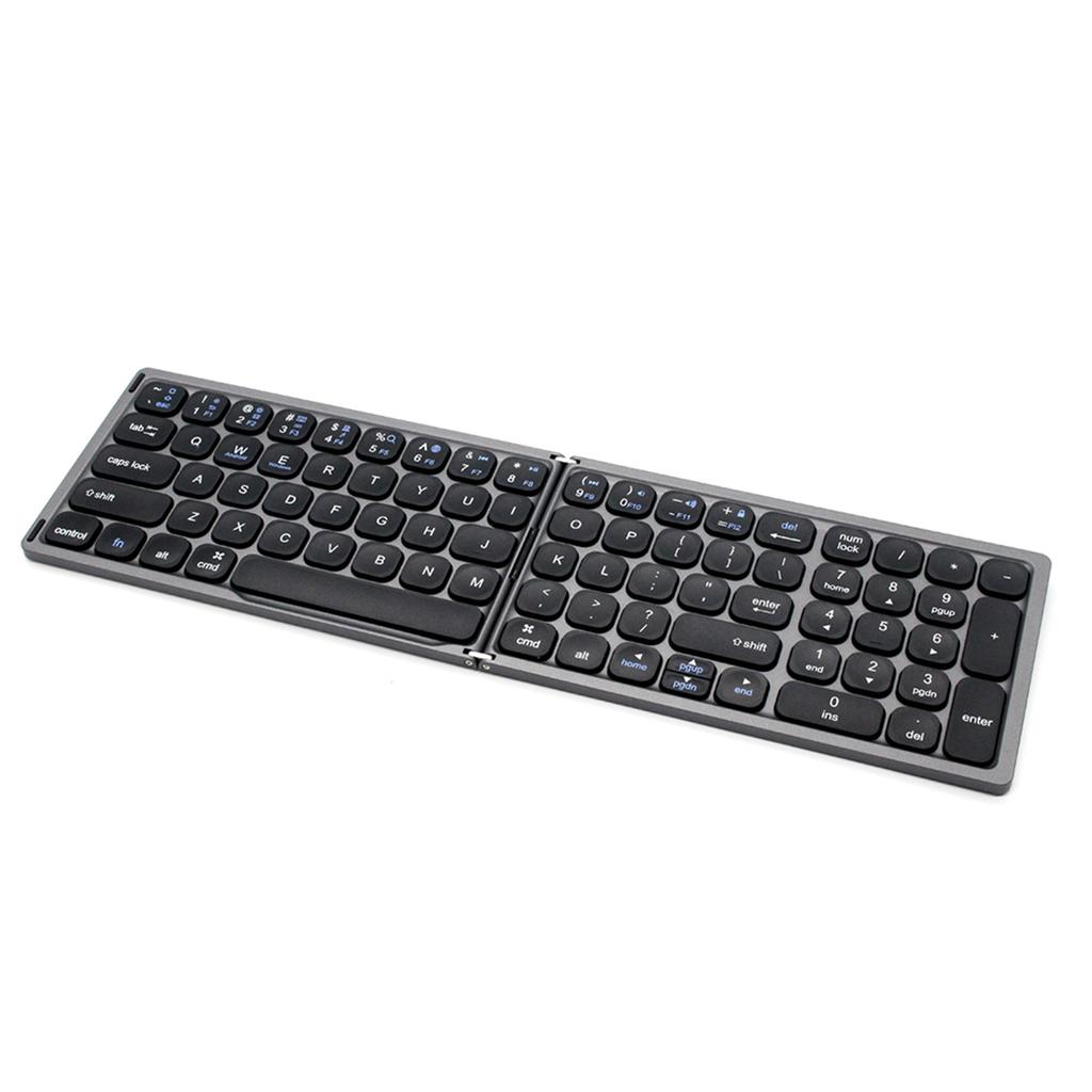 Foldable   Wireless Keyboard Portable Keyboard  -size Keyboard Support       Smartphone and Tablet Grey