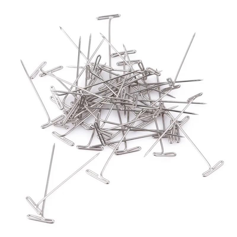 50KS/100KS Profesionální sada T-kolíků na paruky - Ocelové kolíky pro blokování pletení, modelování a řemeslné projekty