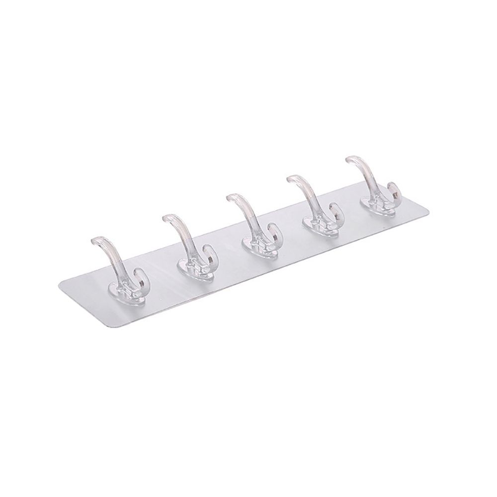Transparent Autohesion for Bathroom,Kitchen Key Holder Wall Hooks Clothes Hanger Storage Rack