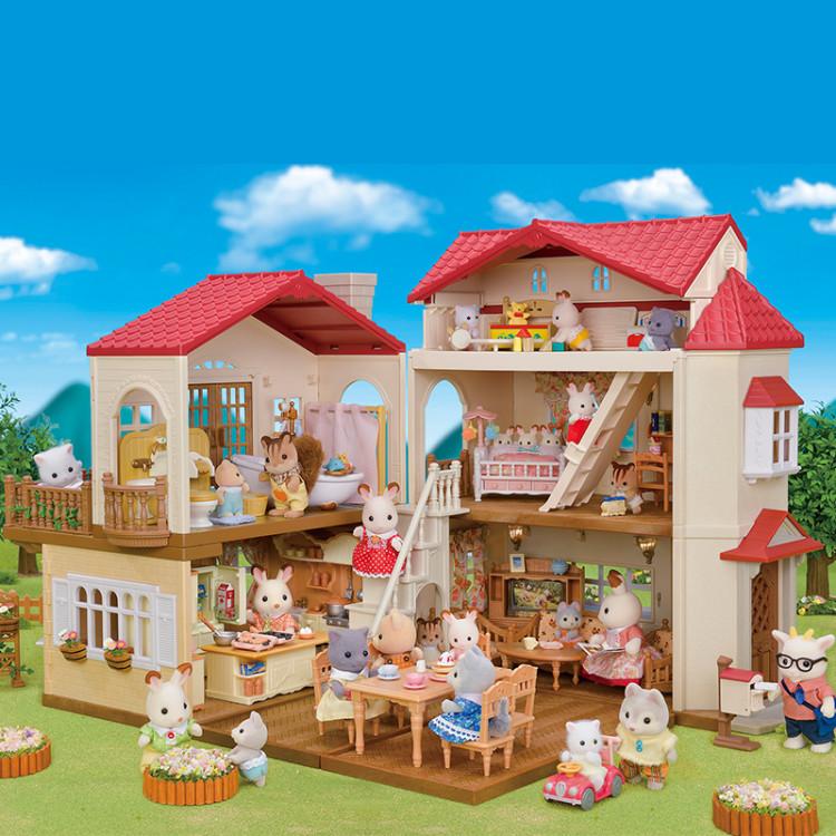 [Sylvanian] 5756 - Lighted Red Roof Two-story House with a Secret Attic