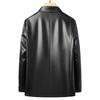 Chaqueta de Cuero con Solapa de Moda para Hombre Yalu