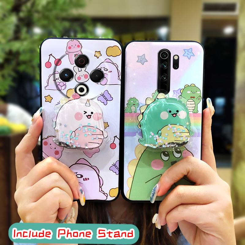 Stoßfest Wasserdicht Handyhülle Für Tecno Spark30 4G/KL6 Hautgefühl Silikon Weiche Hülle Drehbarer Ständer Schmutzabweisend