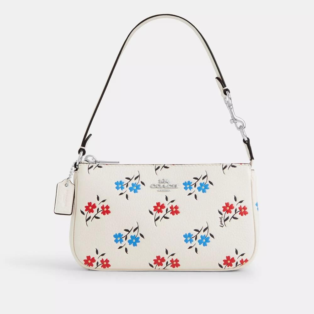

Coach Nolita 19 с цветочным принтом, серебряный мел, мульти