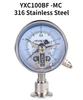YXC100BF -MC 1.6MPA 316 Stainless Steel Electric Contact Sanitary Diaphragm Pressure Gauge