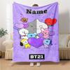 Custom Name Cute Cupcake Friends Party Blanket For Couch Bed Plush Cozy Fuzzy Blanket Super Soft Warm Blankets For Fall And Winter 091615