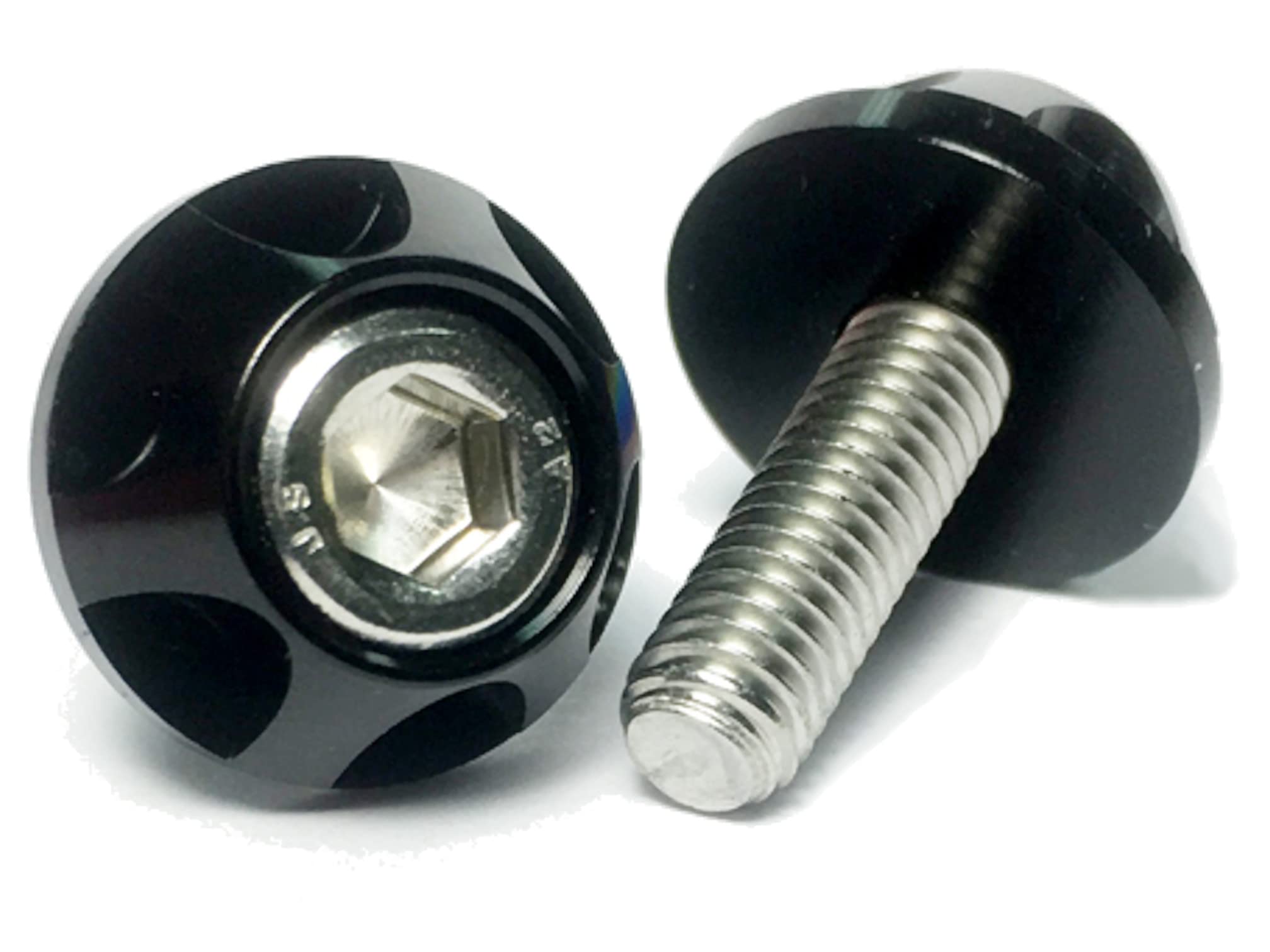 [COTRAX] Number Bolt Lightweight Aluminum License Plate Bolt Washer + M6 чёрный