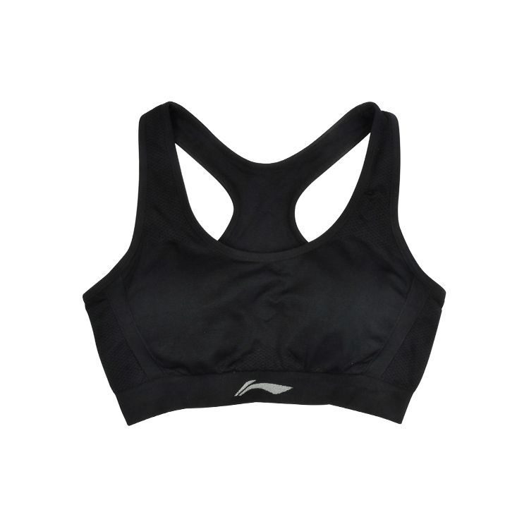 Li Ning Quick-Drying Breathable Fitness Medium Support Tank Yoga Sports Bra Women Underwear Black AUBN124-1