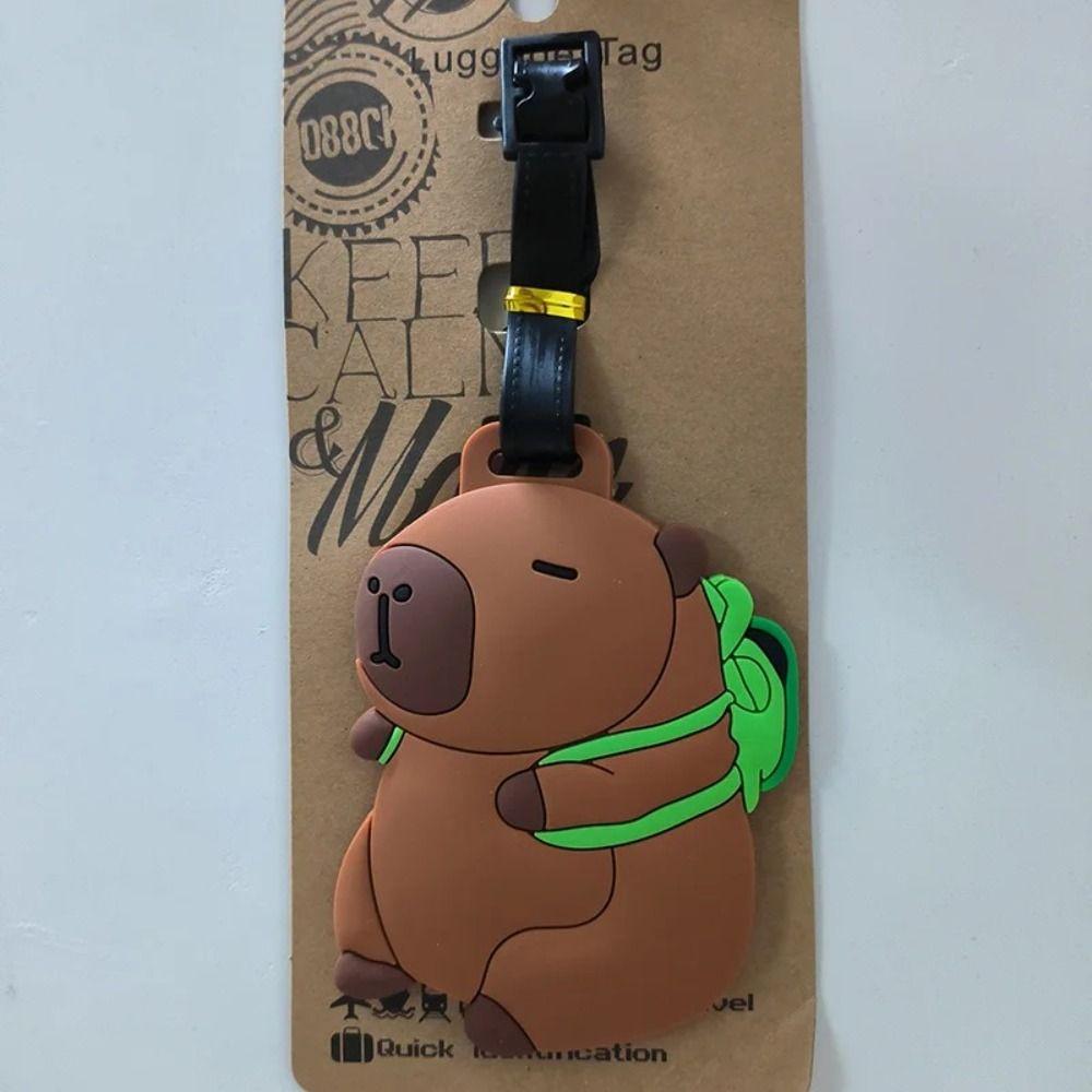 Baggage Name Tag Capybara Luggage Tag Boarding Pass Aircraft Consignment Card Tag  Travel