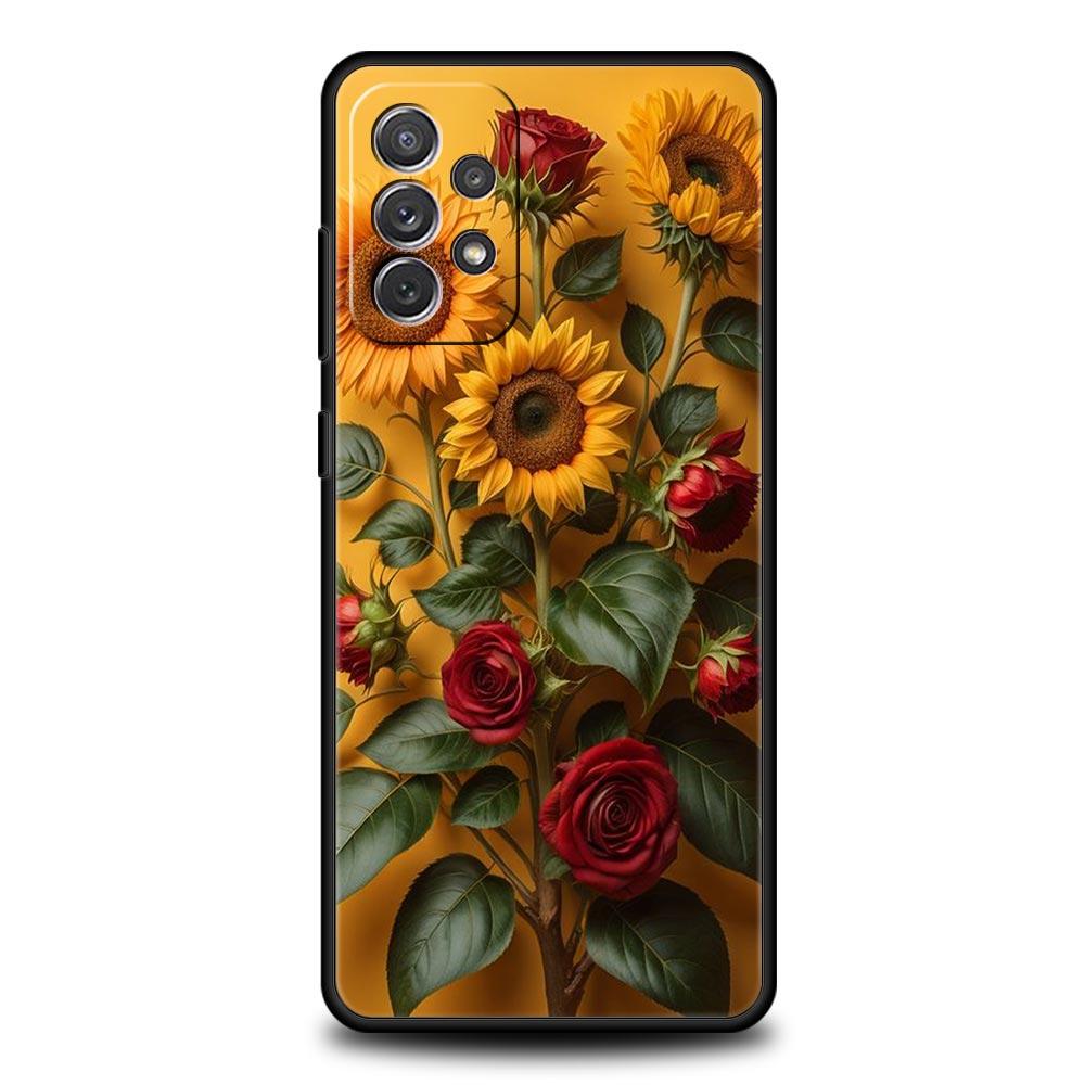 Sunflower Phone Case For Samsung Galaxy A17 A07 A55 A35 A25 A15 A05s A33 5G A31 A23 A21s A13 A41 A73 A53 A51 A71 A03s S10 Cover