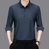 Casual Men's Long Sleeved Shirt Business Men's Striped Loose Shirt Jacket