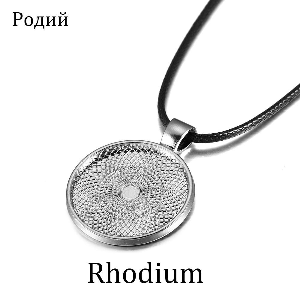 

5pcs/lot 25mm Round Tray Cabochon Base Setting With Cord Pendant For DIY Necklace Jewelry Making Finding Supplies Accessories 25mm x 5pcs