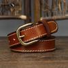 Retro Trend All-match Stitching Decorative Belt for Women Pure Cowhide Hot Jeans Belt