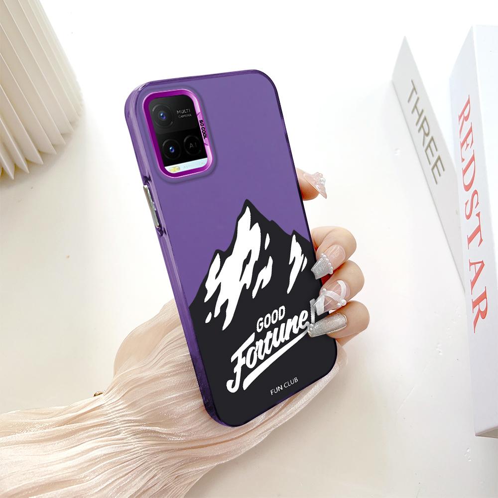 

Окрашенный узор, красочный серебристый, двухсторонний, жесткий, противоударный чехол для телефона Vivo Vivo Y28 5G темно-фиолетового