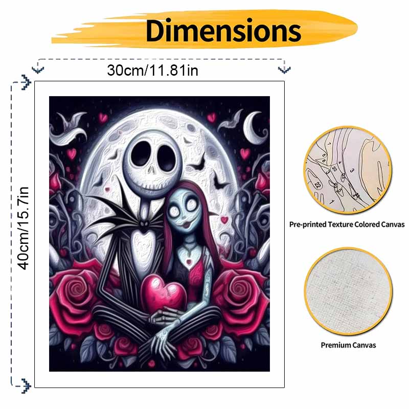 Disney Nightmare Before Xmas Oil Paint Kit Oil Paint Dots Home Wall Decor