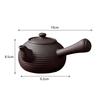 Chinese Ceramic Teapot Durable Tea Maker Kettle with Side Handle Tea Kettle for Restaurant Outdoor Hiking Household Hotel