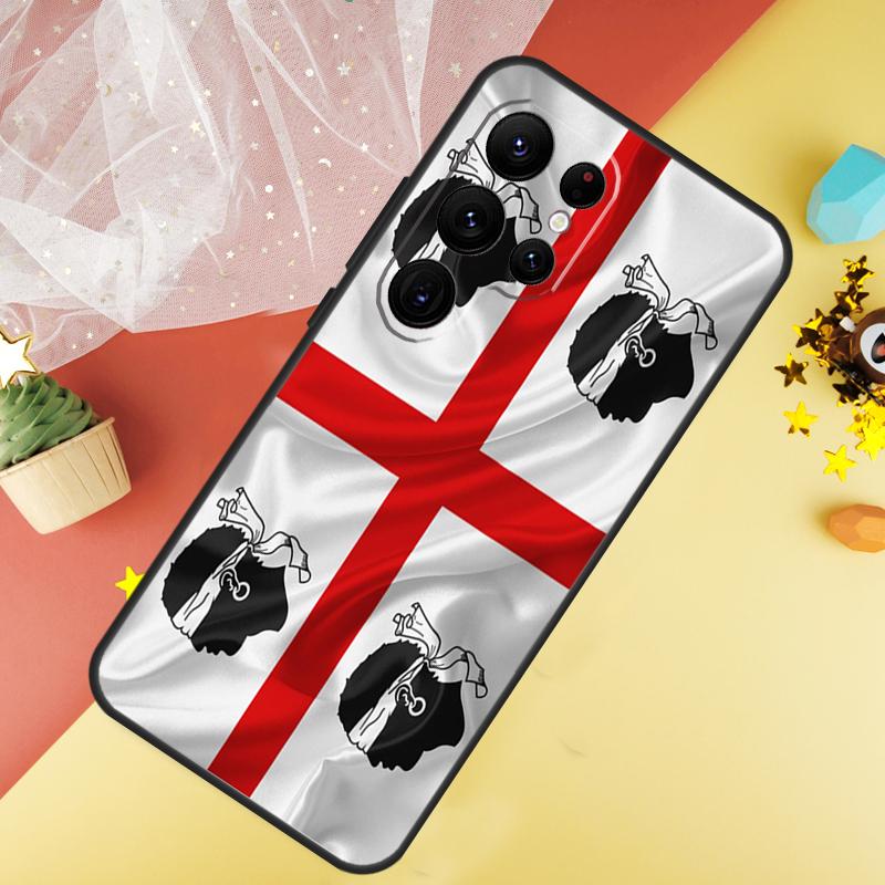 Flagge von Sardinien Handyhülle Für Samsung Galaxy S26 S25 Ultra S23 FE S21 S20 S22 S24 Ultra S10 Plus Hülle Coque