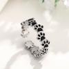 Cute Cat Claw Ring Woman, Oil-Dripping Paw Print Fashion Ring, Sweet Daily Wear Jewelry