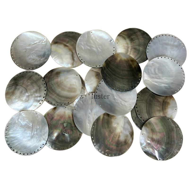Natürliche Schwarzlippen-Perlmutt 65mm Mehrloch-Anhänger für DIY-Schmuck