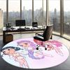 Huntrix (95) Round Office Rug Decorative Floor Rug for Office Bedroom Living Room and Home Space
