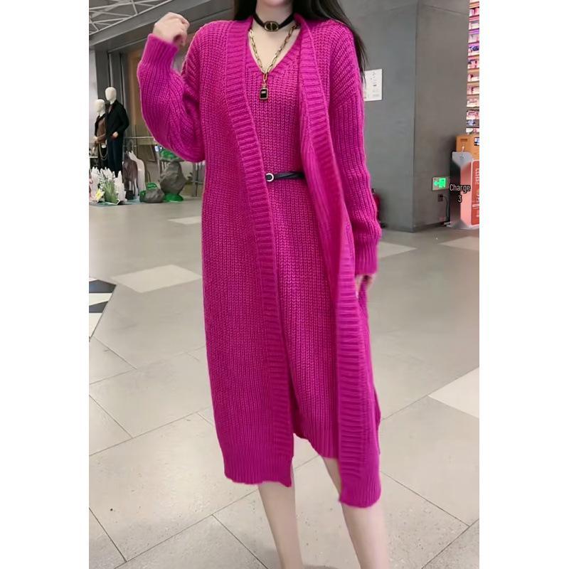 

2025 Spring New Fashion Loose Knit Dress - Genuine Brand, High-Quality, Lazy Style Outerwear M