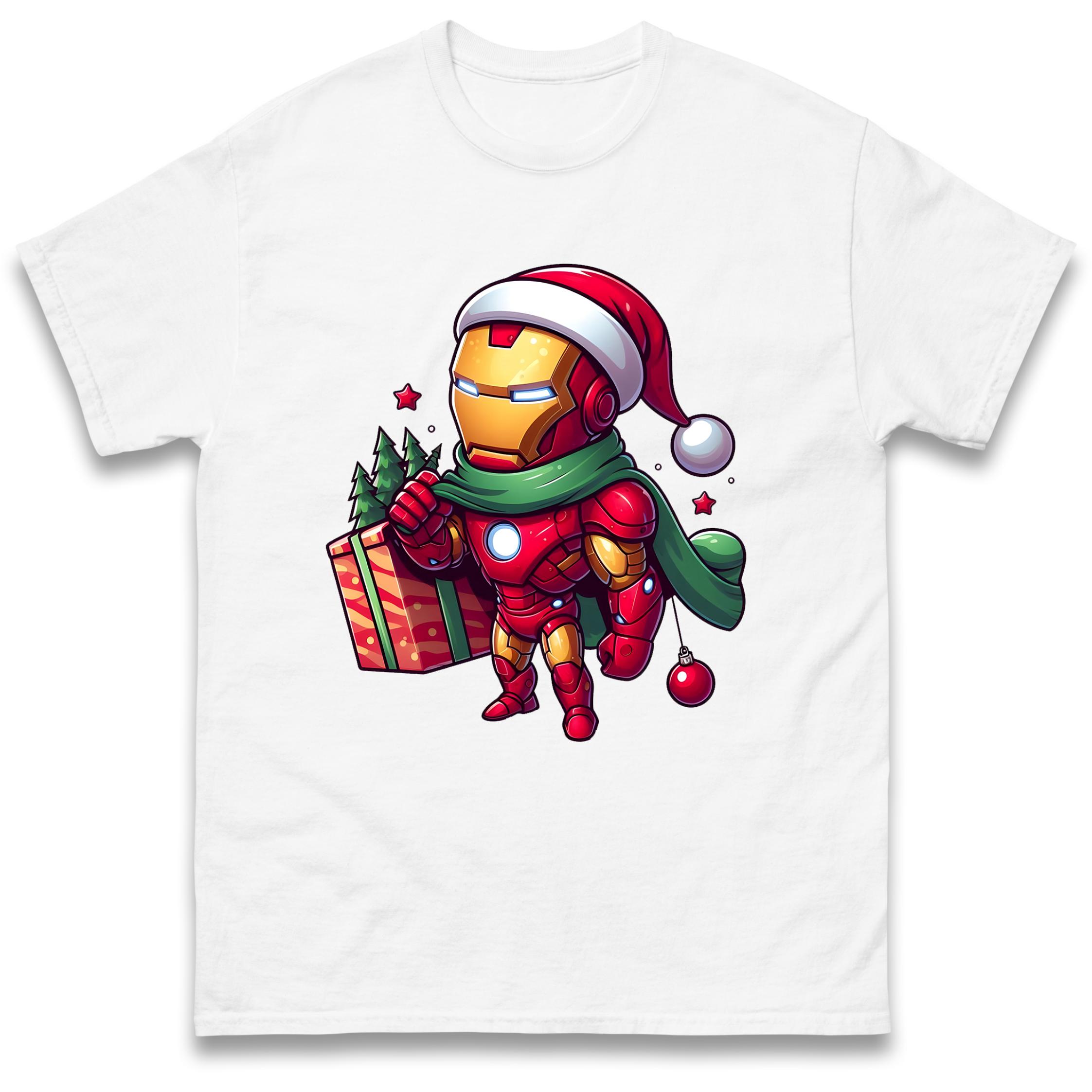Ironman Santa T-Shirt Tshirt Mens Womens Tops Unisex Tees 100% Cotton 4XL