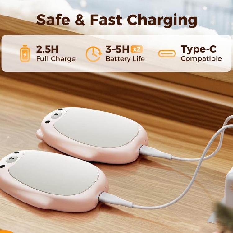 Justerbara Handvärmare Magnetiskt Par Set 3 Sekunders Snabb Uppvärmning Silikonmaterial Överhettningsskydd För Barn Vinteranvändning