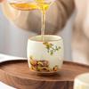 Grass And Wood Ash Guochao Lion Dancing Master Cup Single Cup Ceramic Men'S Exquisite Tea Cup Retro Tea Tasting Cup Kung Fu Tea Set