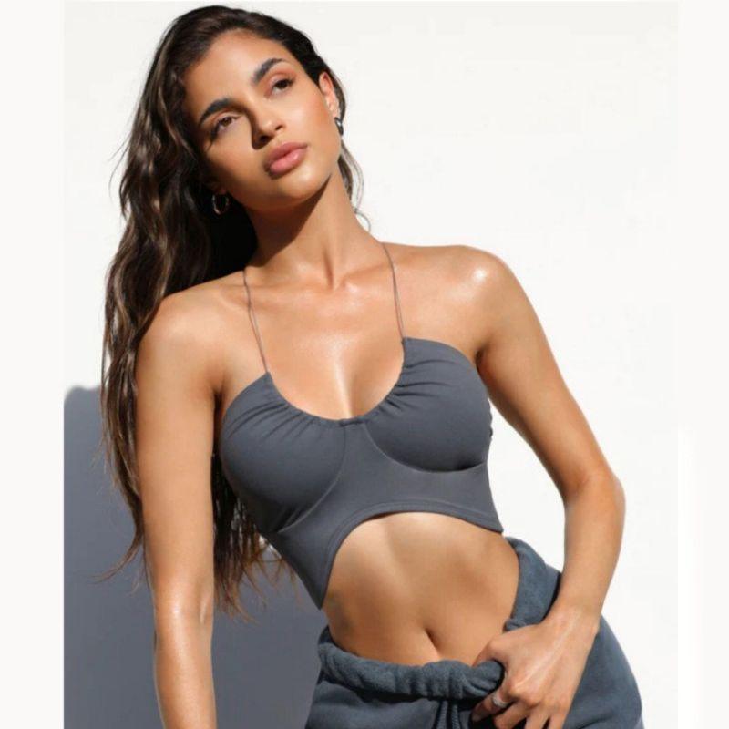 

В наличии! Маленький спортивный бюстгальтер на тонких бретелях, женский, с леопардовым принтом, сексуальный, с красивой спинкой, на пузырчатой подкладке, для тренировок, нижнее белье, высокая эластичность S Blue(Removable Quality Edition In Stock])