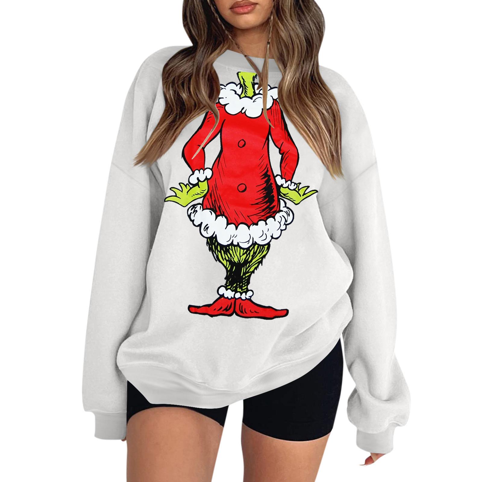 

Женская толстовка Colorblock с длинным рукавом и круглым вырезом, повседневная, удобная, свободная, легкая, женская толстовка L белый