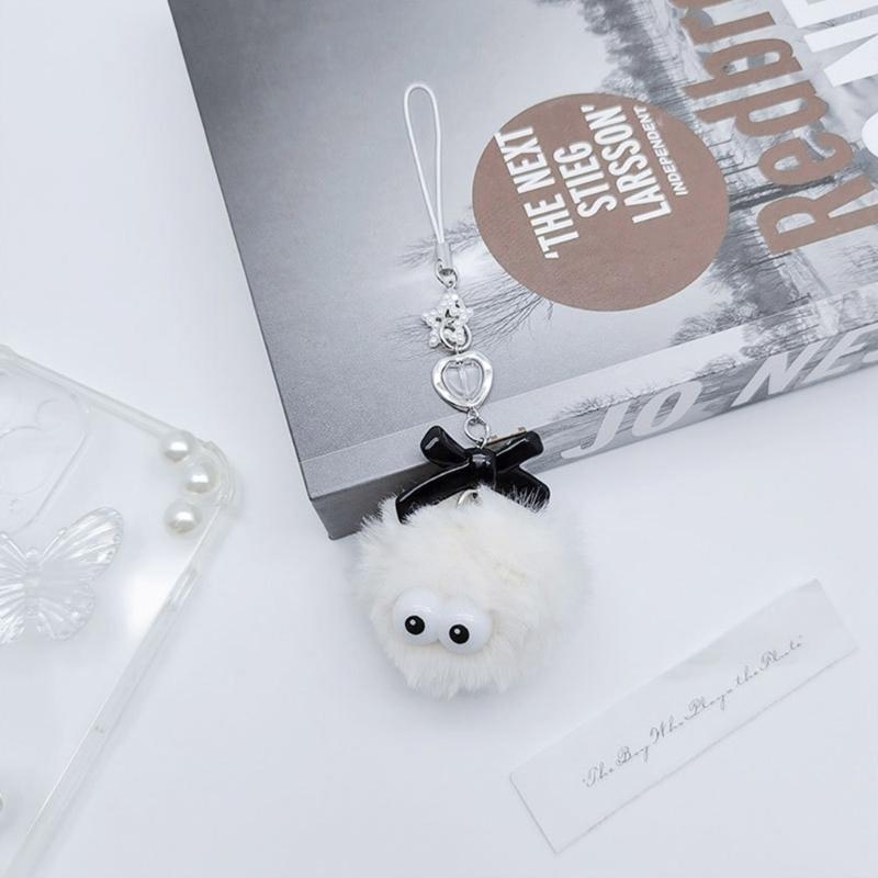 Cartoon Plush Monsters Pendant Phone Straps Lanyard Pocket Keychain Strap Backpack Charm Car Keys Decoration Chain