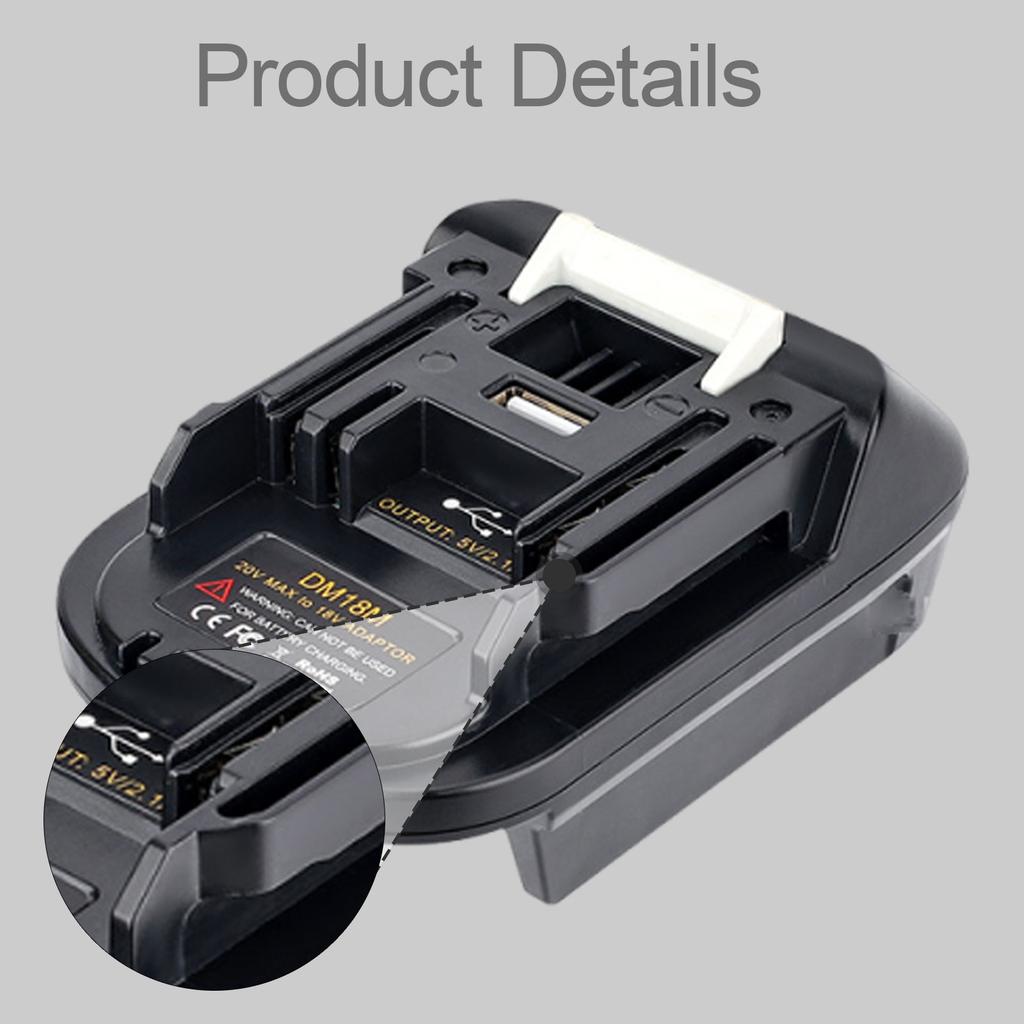 DM18M Battery Adapter for Makita 18V Tools Convert for Dewalt 20V Battery & Milwaukee M18 18V Battery To Makita 18V Battery