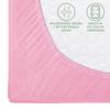 Fitted sheet 80x160 elastic JERSEY 100% COTTON pink