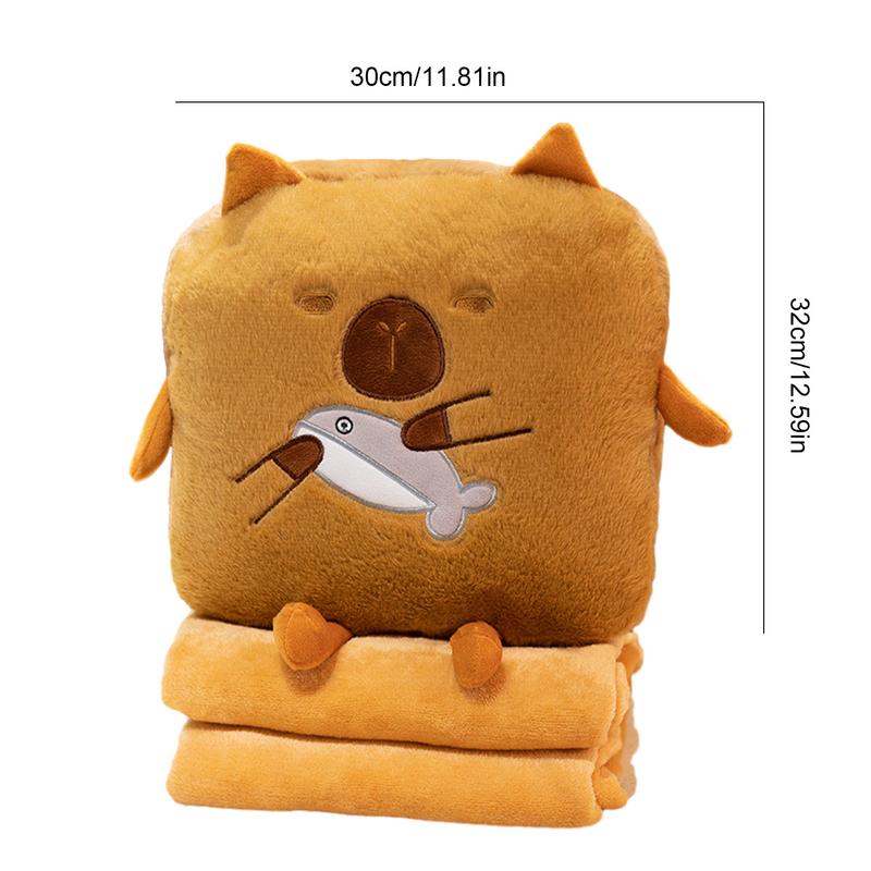 Travel Blanket And Pillow Multi-Function Plush Pillow With Blanket Winter Hugging Pillow Stuffed Animals For Sleeping Travelling