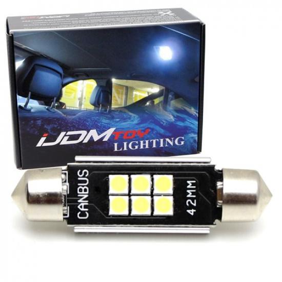 

1pc HID White 8-SMD Error Free 578 2112 6411 LED Dome Tunk Area Cargo Light Bulb
