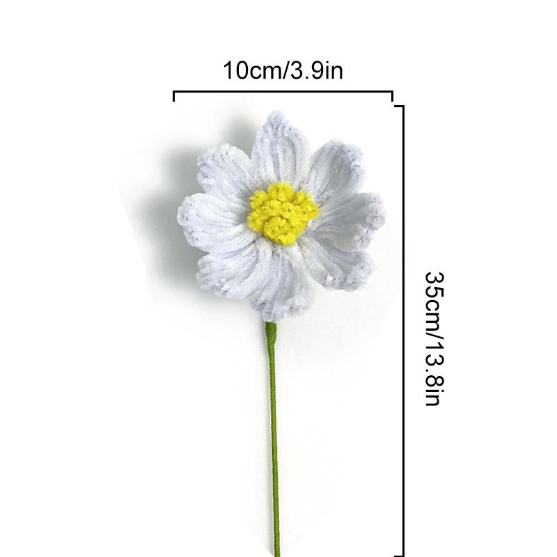2Pcs Pipe Cleaner Friends Gift Home Decor 35CM Galsang Flower Branch Handmade Finished Flowers Woven Flower Auspicious Flower
