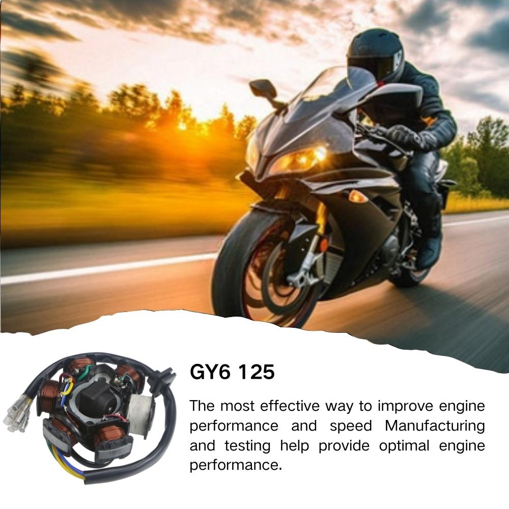 Motorcycle Ignition Stator Magneto Coil Modified For 139QMB 147QMD 152QMI 157QMJ GY6 49cc 50cc 110cc 125cc 150cc Scooter Moped
