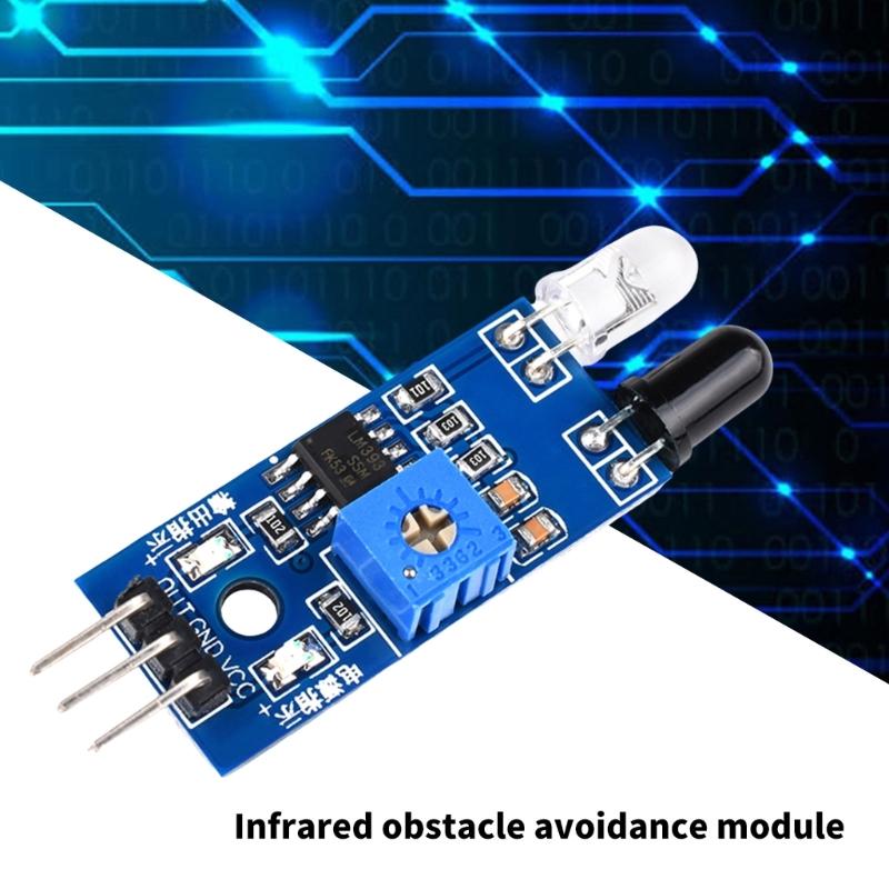 Infrare Obstacle Detection Sensors Module with Adjustable Ranges for DIY Electronics VCC-VCC GND-GND Out Io Connection