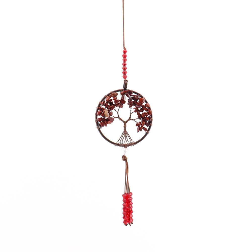 Car Pendant Natural Stone Fringed Pendant Sun Catcher Car Supplies Bag Pendant G85
