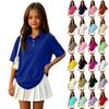 Camicia da Bambino a Maniche Corte con Bottoni e Colletto Colore Casual Top Quotidiano